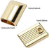 ONLYKXY 20 Pieces Metal Zipper Stopper, Rectangle Style Zipper Tail Clip (Light Golden)...