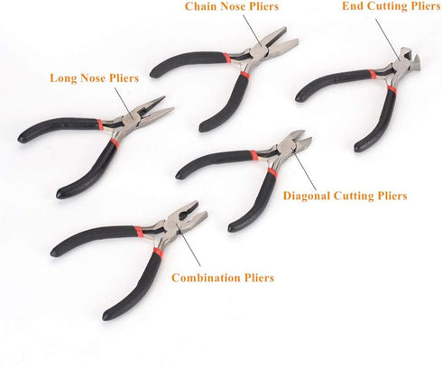FLZOSPER Mini End Cutting Pliers?4.5-inch CR-V Multifunction Precision Wire Flush Cutting Pliers Stripper Hand Jewellery Making Tool Beading Side ...