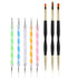 5PCS Dotting Pens with 3 PCS Nail Painting Brushes, Double Ended Brush and Dotting Tool Kit, Nail Art Design Tools...