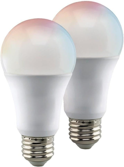 Satco 10W 2700-5000K A19 Medium Base LED Starfish IOT Replacement Lamp (Pack of 2)-4.57 Inches Tall and 2.36 Inches Wide...