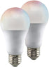 Satco 10W 2700-5000K A19 Medium Base LED Starfish IOT Replacement Lamp (Pack of 2)-4.57 Inches Tall and 2.36 Inches Wide...