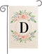 Monogram Letter D Garden Flags for Outside 12x18 Inch Double Sided, Outdoor Patio Front Porch Lawn Garden Decor, Family Last Name Yard Flag,Spring...