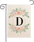 Monogram Letter D Garden Flags for Outside 12x18 Inch Double Sided, Outdoor Patio Front Porch Lawn Garden Decor, Family Last Name Yard Flag,Spring...