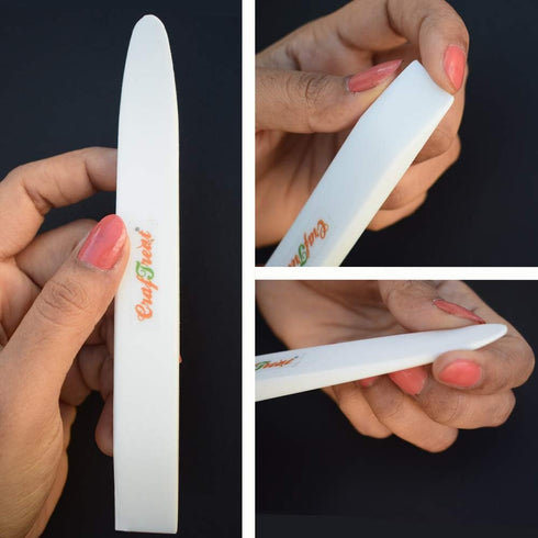 CrafTreat Teflon Bone Folder and Scoring Tool - Lifter - Paper Scorer for Paper Crafting, Origami, Bookbinding, Scrapbooking - Leather Burnishing ...