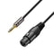 J&D XLR to 3.5mm Microphone Cable, PVC Shelled XLR Female to 3.5mm 1/8 inch TRS Male Balanced Cable - 3 Feet for DSLR Camera, Computer Sound Card...