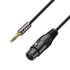 J&D XLR to 3.5mm Microphone Cable, PVC Shelled XLR Female to 3.5mm 1/8 inch TRS Male Balanced Cable - 3 Feet for DSLR Camera, Computer Sound Card...