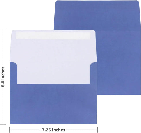 36-Pack Indigo Blue 5x7 Envelopes Self Seal A7 Envelopes, Gradient Colored Envelopes, Fade Out Indigo Blue Envelopes, 5x7 Mailing Envelopes for In...