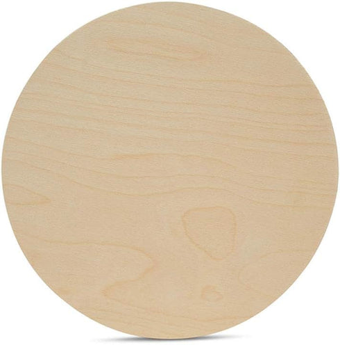 Wood Circles 10 inch, 1/4 Inch Thick, Birch Plywood Discs, Pack of 1 Unfinished Wood Circles for Crafts, Wood Rounds by Woodpeckers...