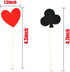 Glitter Poker Heart Cupcake Toppers, Playing Cards Muffin Cake Fruit Food Picks Casino Party Decor (20pcs Poker)...