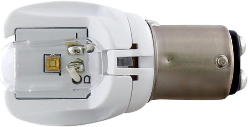 United Pacific 36935 High Power Dual Osram LED 1157 Bulb, Bright 2 Watt, 250 Lumens, Double Contact, Offset Pin – White LED/Clear Lens - ONE Bulb...