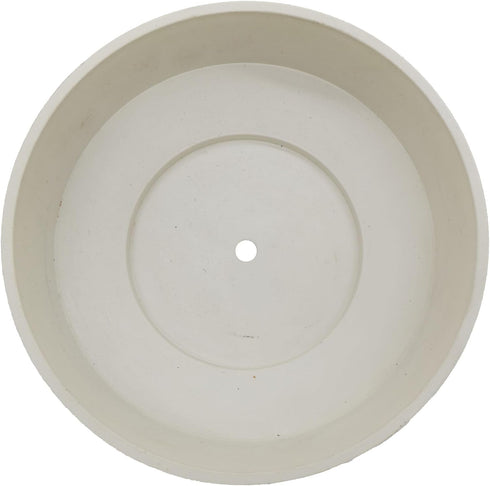 The HC Companies 6 Inch Round Capri Succulent Pot - Decorative Indoor Plastic Planter with Drainage, Vanilla Bisque...