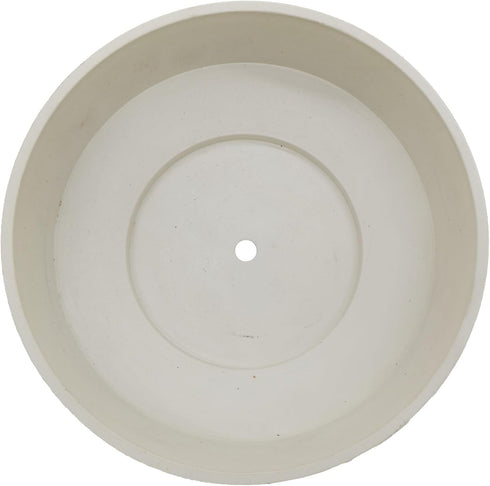 The HC Companies 8 Inch Round Capri Succulent Pot - Decorative Indoor Plastic Planter with Drainage, Vanilla Bisque...