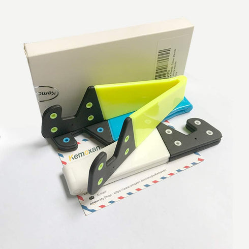 Portable Cell Phone Stand for Desk, Foldable Pocket Travel Mobile Phone Holder, Upgrade Universal V Smartphone Kickstand Mount Compatible with iPh...