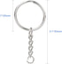 50 Pcs NANSSY 1 Inch/25mm Split Keyrings with Chain Silver Keychain Ring, Key Chains Rings Parts with Open Jump Ring and Connector...
