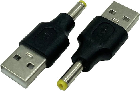 USB to DC Adapter, 2-Pack USB 2.0 A Male to DC 4.0 x 1.7mm Male Power Adapter for Charging Electronic Devices with DC or USB Ports (USB M/4.0x1.7)...