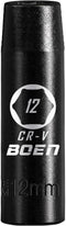 1/2" Drive Deep Impact Socket,12mm Premium Socket,Metric,6 Point,Cr-V Steel with Laser Marking - Strong and Durable...