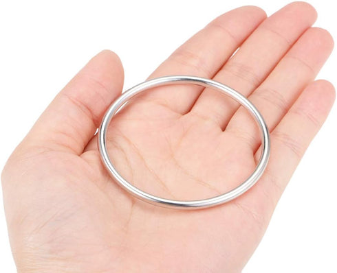 uxcell O Ring Buckle 50mm(2") ID 3mm Thickness Zinc Alloy O-Rings for Hardware Bags Belts Craft DIY Accessories, Silver Tone 5pcs...