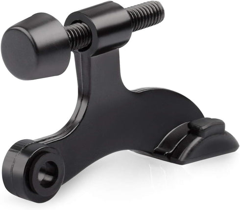 HOMOTEK 12 Pack Hinge Pin Black Door Stopper,Adjustable Deluxe Heavy Duty Door Stopper 2-1/2"x1-3/4”,with Black Rubber Bumper Tips...
