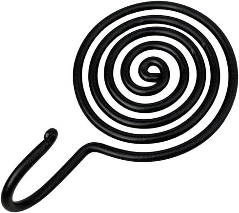 Hand Forged Metal Spiral Wall Hook Wrought Iron Handmade Wall Mounted Coat Hook Blacksmith Metal Wall Kitchen Towel Hooks Rack Black Antique Finis...