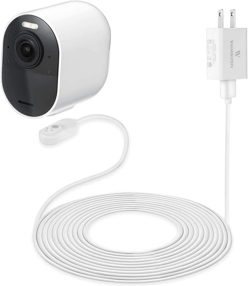 6ft/1.8m Weatherproof Outdoor Charging Cable with Quick Charge Adapter Compatible with Arlo Ultra/Ultra 2/Pro 3/Pro 4/Pro 5s (White) (NOT Compatib...