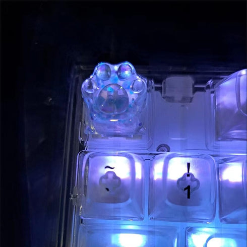 Cat Claw Keycap Backlight Keycap Cute Resin Keycap ESC Keycap Replacement for Cherry MX Switch Mechanical Keyboard DIY Decoration (Transparent)...