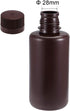 uxcell Plastic Lab Chemical Reagent Bottle 500ml/16.9oz Small Mouth Sample Sealing Liquid Storage Container Brown 2pcs...