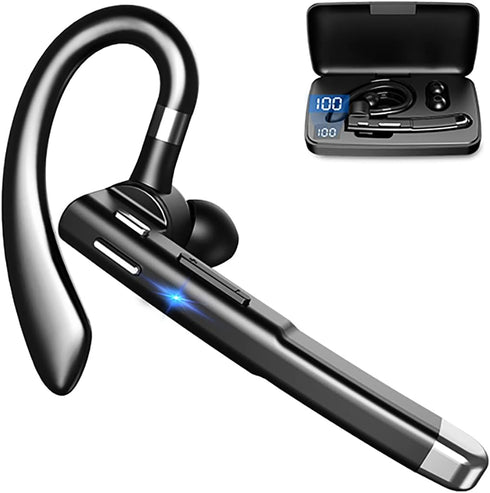 Bluetooth Earpiece for Cell Phones, Bluetooth V5.1 Headset with Charging Case, Waterproof Hands-Free Earphones Wireless Headphone , for Business/O...