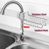 iPstyle Kitchen Sink Caddy Organizer Over Faucet Sponge Holder, Stainless Steel Heavy Duty Thickening Hanging Faucet Drain Rack for Scrubbers, Soa...