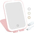 Travel Makeup Mirror, 1000mAh Battery-Powered Illuminated Mirror, 3 Adjustable Light Settings USB-Rechargeable Vanity Mirror with Touch-Sensitive ...