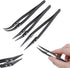 MMOBIEL 3Pcs Set Ceramic Tip Soldering Tweezers Heat Resistant 1600 C/3000 F for Electronics Repair, Jewelry, Computer, Laboratory Soldering Work ...