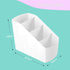 2-Piece Set Plastic Desk Organizer With 8 Slots,Minimalist Multi-purpose Storage for Small Items,White Matte Surface...