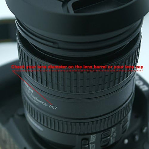 SIOTI 62mm Lens Hood, Matte Treatment Inside, Aluminum Material, Compatible with All Camera Lens S/C/N/F/O/P etc.(62mm)...