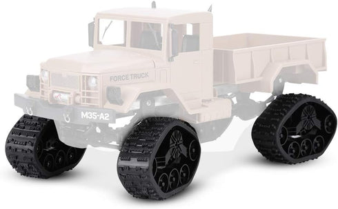 RC Military Truck Wheels 4pcs, Rubber Crawler Tire Wheel Tyre for WPL 1/16 RC Vehicle...