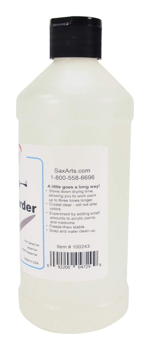 Sax True Flow Acrylic Drying Retarder, 1 Pint, Crystal Clear - 100243, 16 Fl Oz (Pack of 1)...