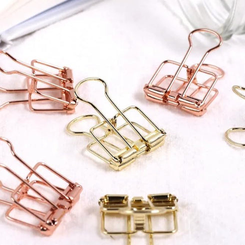 OWNDAY Binder Clips Eight Gold and Rose Gold Mason Jar...