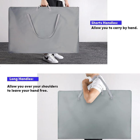 Large Size Art Portfolio Tote with Nylon Shoulder, Poster Board Storage Bag Office Supplies 24"X 36", Gray...