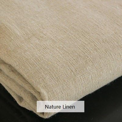 LOVOUS® Nature Linen Needlework Fabric, Plain Solid Colour Linen Fabric Cloth Hemp Jute Fabric Table Cloth Garments Crafts Accessories, 20 by 62-I...