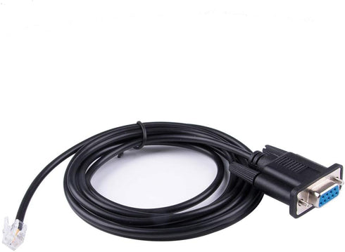 6 Feet Black Male-to-Male PVC Serial Cable for Meade Telescope Control, Connects PC to Meade 497 AutoStar or AudioStar, 4P4C RS232, 180cm Length...