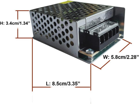 AC 110V/220V to DC 12V 5A 60W Universal Regulated Switching Power Supply Adapter Transformer Driver Converter for LED Strip Light, CCTV Security C...