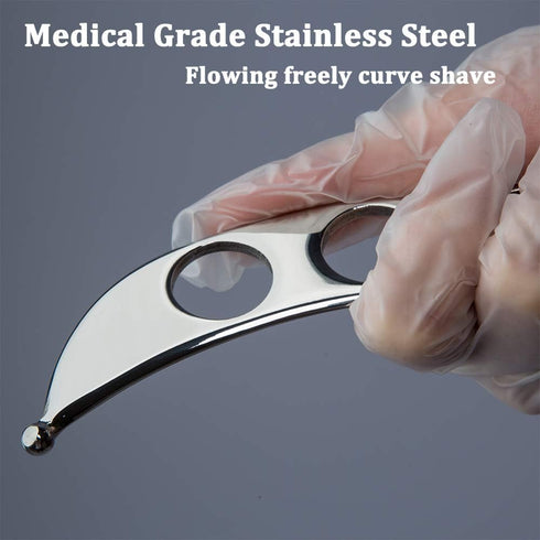FeelFree Sport Stainless Steel Guasha Scraping Massage Tool for Soft Tissue, Physical Therapy Stuff Used for Back, Legs, Arms, Neck, Shoulder...