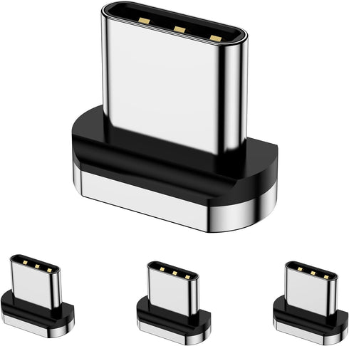 Magnetic Connector Tips Head for USB-C Android Devices (4 Pack), only Compatible 5A Magnetic Charging Cable or Magnetic Adapter...