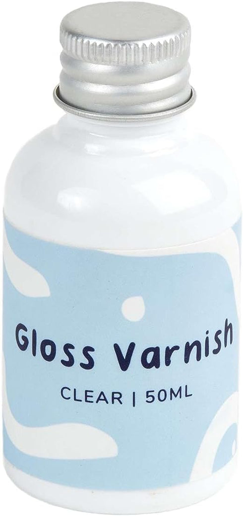 Pott'd™ Gloss Varnish for Air Dry Clay Clear Acrylic Glaze Sealant for Pottery 50ml...