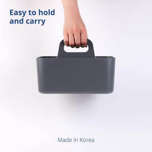 BLUE GINKGO Multipurpose Caddy Organizer - Stackable Plastic Caddy with Handle | Desk, Makeup, Dorm Caddy, Classroom Art Organizers (Made in Korea...