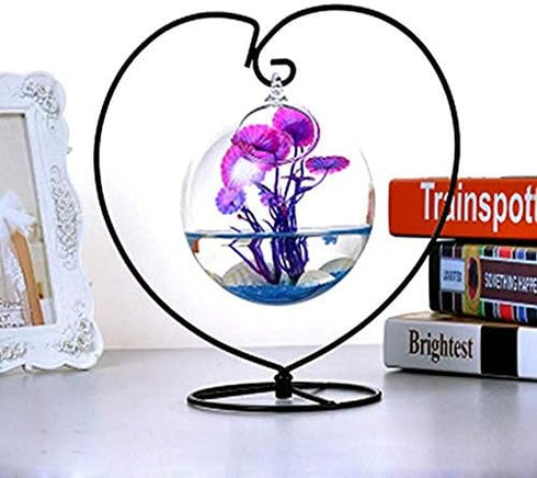 Archi 4 Pack Heart-Shaped Ornament Display Stand Iron Pothook Stand for Hanging Glass Terrarium (Heart)...