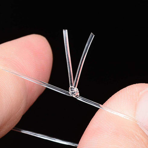 ZYAMY 0.5mm Beading Thread Transparent White Elastic Thread String Beading Cord Crystal Stretch Bracelet String for Beads Jewelry Making, 1 Roll 3...