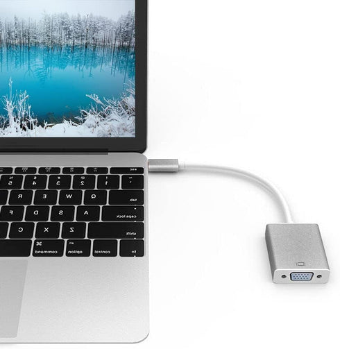 USB-C to VGA Adapter, USB 3.1 Type C (Thunderbolt 3) to VGA Converter Compatible with MacBook Pro, New MacBook, MacBook Air 2018, Dell XPS 13/15, ...