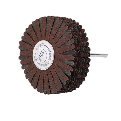 YXQ Abrasive Cloth Flap Wheel Sander 120 Grit 1/4-Inch Aluminum Oxide Shank for Woodworking Root Carving Furniture Polishing...