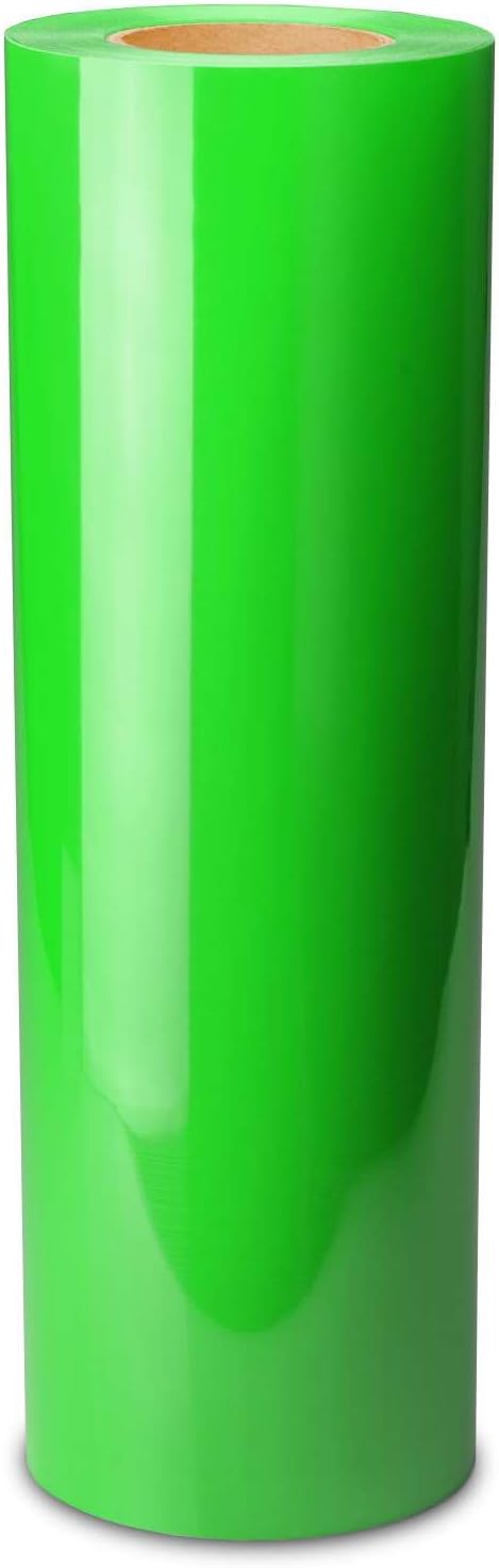 20"x12" (1.66FTx1FT) Fluorescent Green ESSMO Matte HTV Heat Transfer Vinyl Sheet T-Shirt Clothes and Other Textlies 20" Wide Iron On Heat Press...