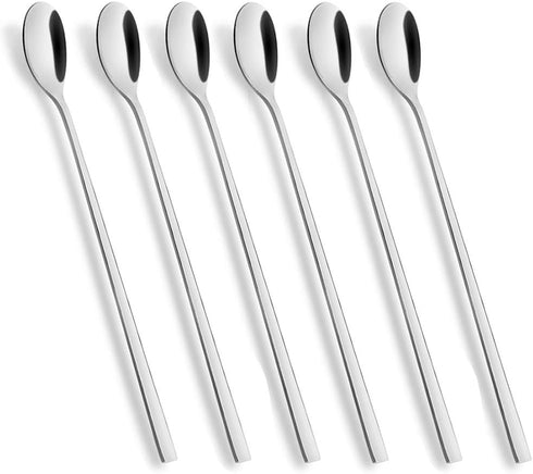 AOOSY Long Handle Spoon, Coffee Stirrers, 9-inch Ice Tea Spoon,Premium 18/10 Stainless Steel Iced Teaspoon for Mothers Milks Tea Mixing Cocktail S...