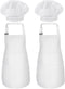 2 Pack Kids Chef Apron and Hat, Adjustable Kitchen Cooking Apron with Two Pockets for Girls Boys...